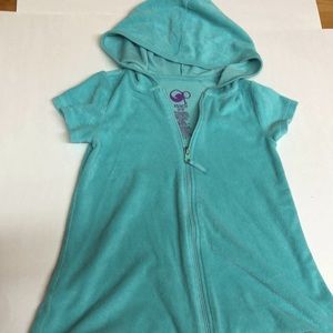 Terry cloth short sleeve jacket